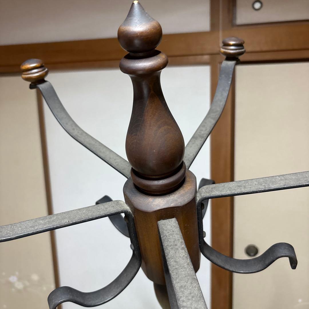 カリモク ポールハンガー コートハンガー 傘立て　帽子掛昭和　レトロ　オールド