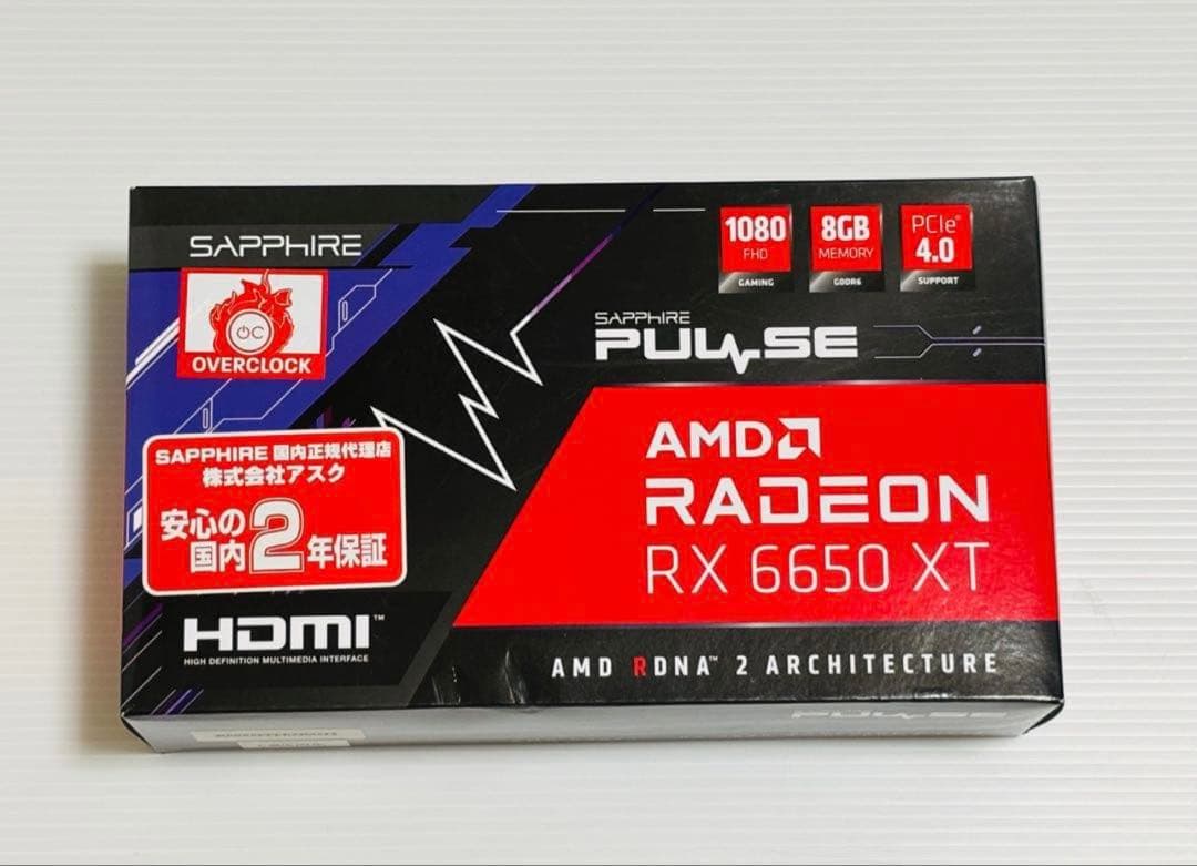 グラフィックボード・グラボ・ビデオカード Sapphire Radeon RX 6650 XT 8GB