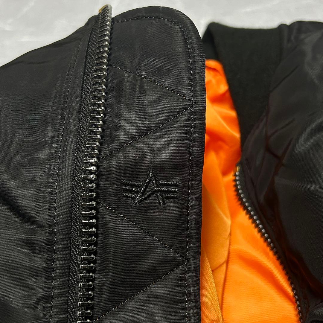 【ALPHA】MA-1 フライトジャケット リバーシブル L ブラック