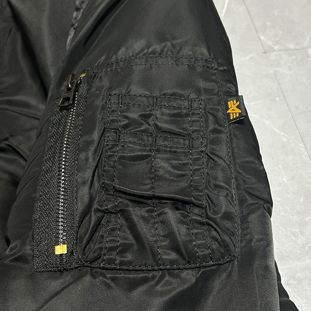 【ALPHA】MA-1 フライトジャケット リバーシブル L ブラック