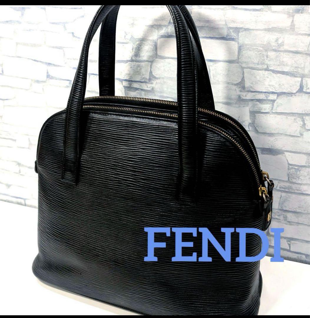 ✨極美品✨　FENDI　フェンディ　ハンドバッグ　トートバッグ　レザー　ブラック