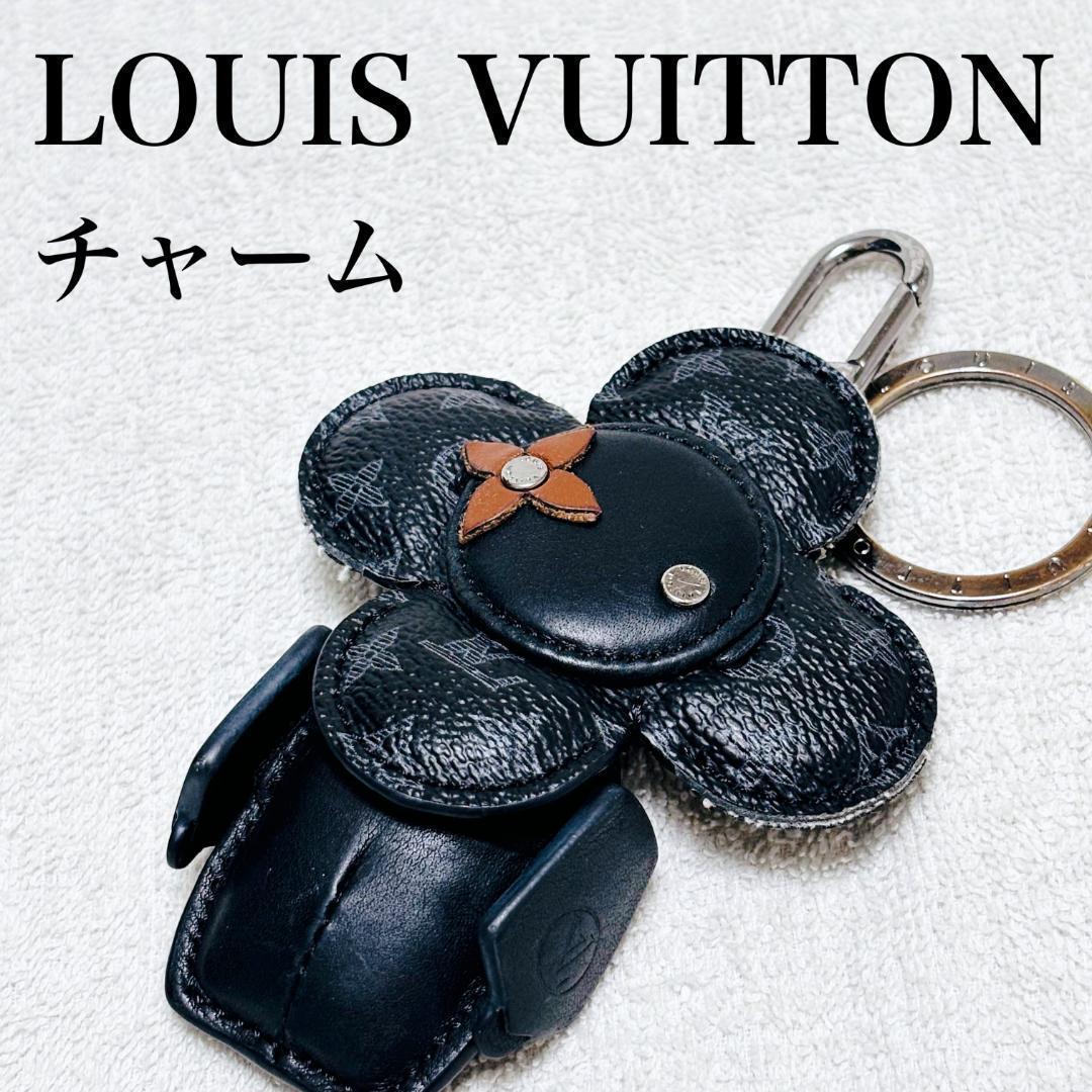 【レア】ルイヴィトン チャーム MP1998 モノグラム ブラック 花 フラワー