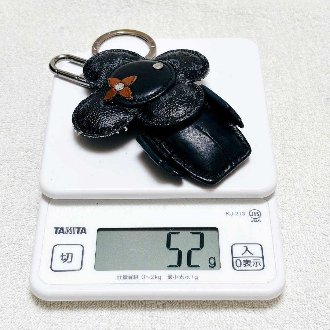 【レア】ルイヴィトン チャーム MP1998 モノグラム ブラック 花 フラワー