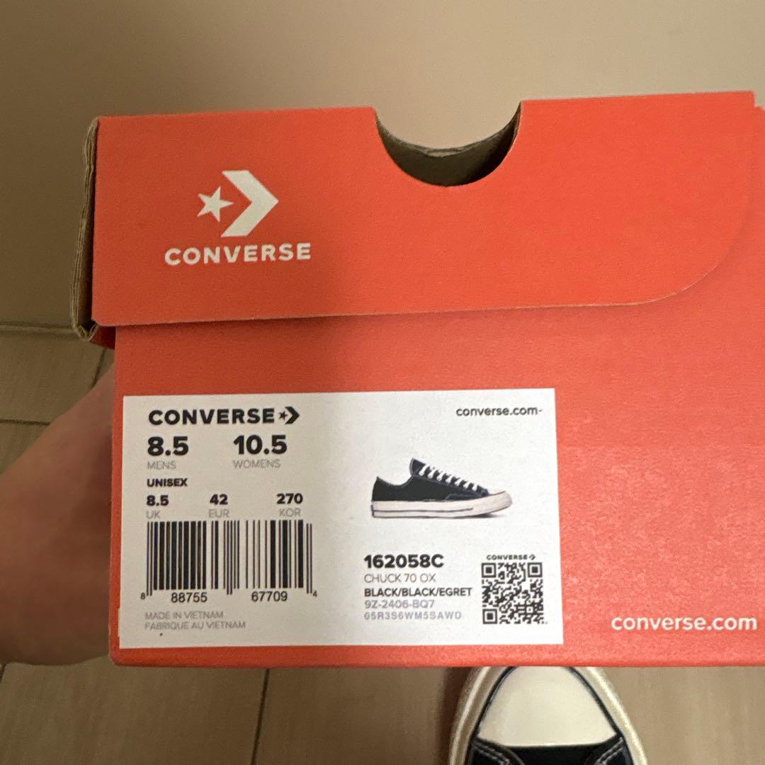 converse CT70 ブラック　ローカット　27.0cm ブラック　中古品