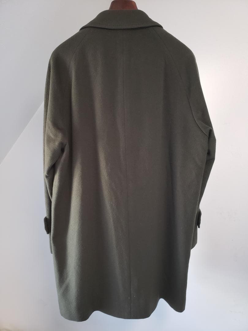 最高級カシミヤ100% 日本製 深喜毛織カシミヤ ダークオリーブ ロングコート