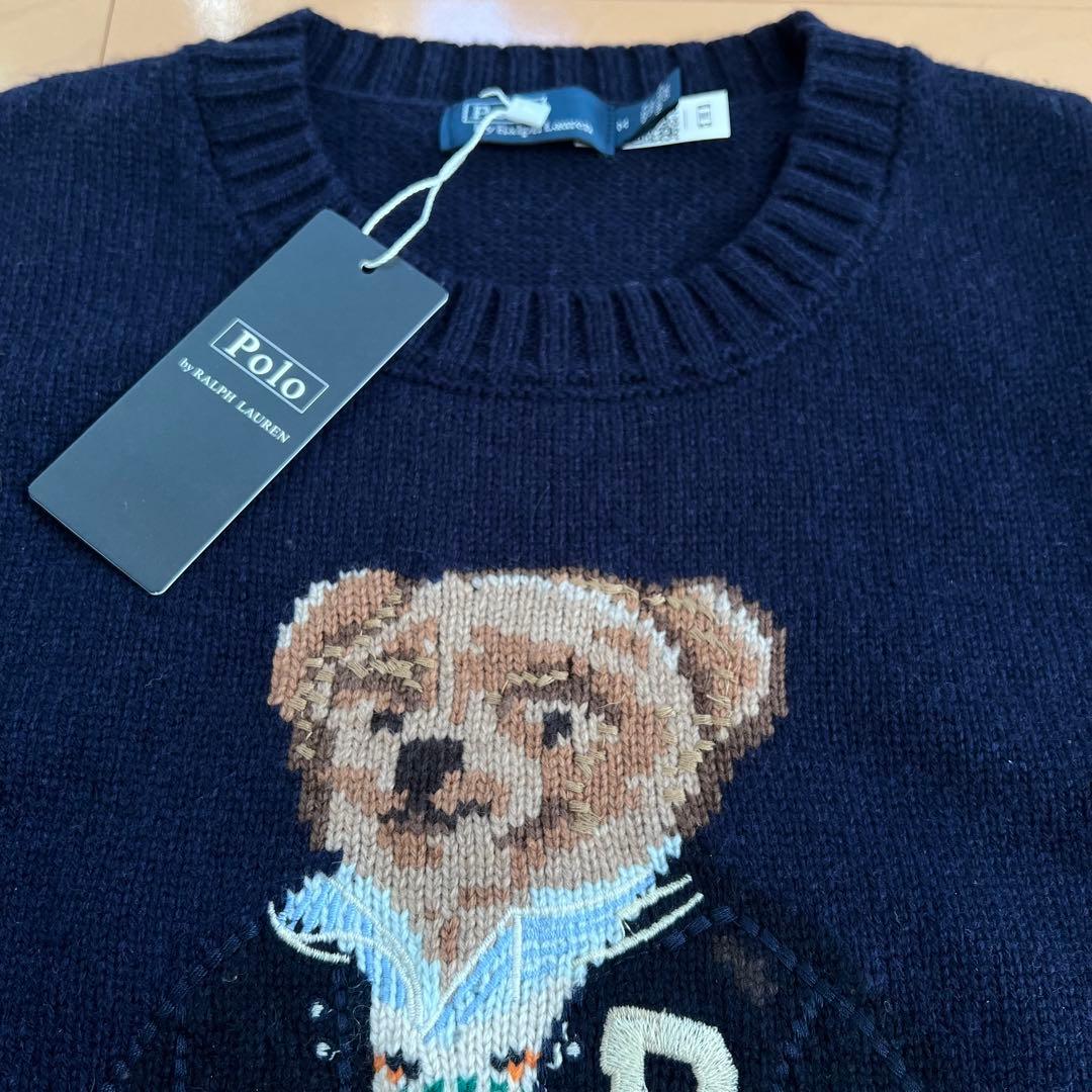 新品✨️激レア✨️POLO ラルフローレン ポロベア ニット セーター ネイビー M