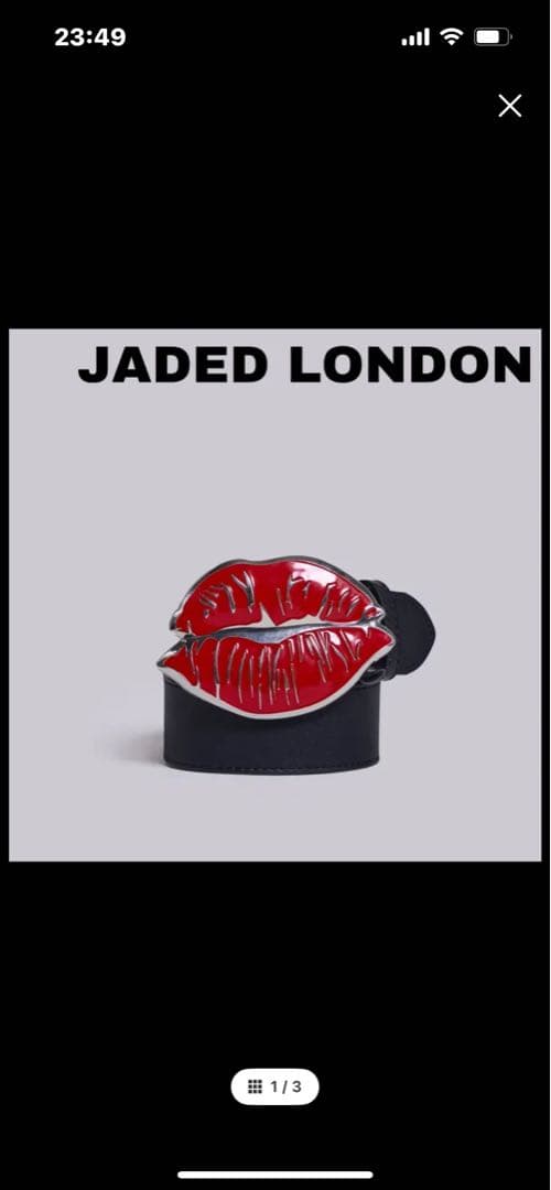 即完売 限定品JADED LONDON キスマークベルト