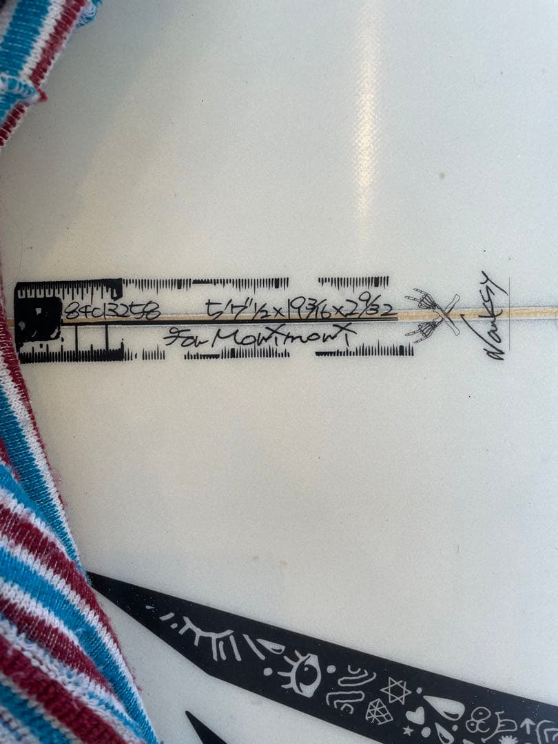 サーフボード　美品　justicesurfbord Vanksy RED HOT