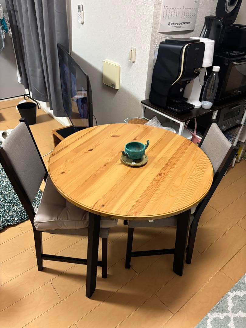 【引取限定】円形ダイニングテーブルセット