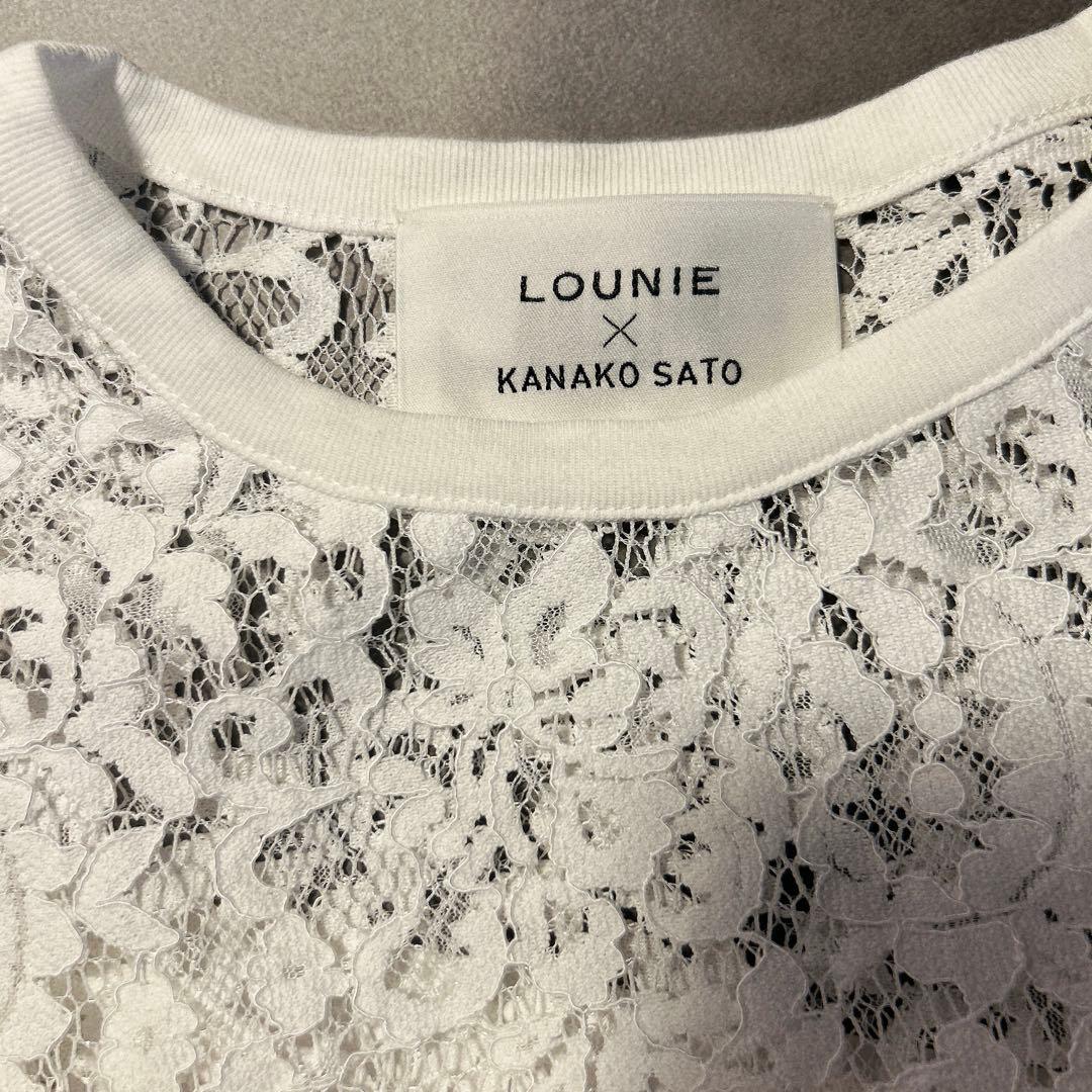 ルーニィ　完売　美品　【佐藤佳菜子さんコラボ】クロップドレースブラウス