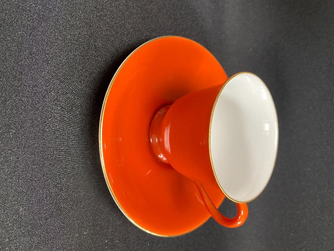 ☆オールドノリタケ 朱色チョコレートセット☆ 良好☆