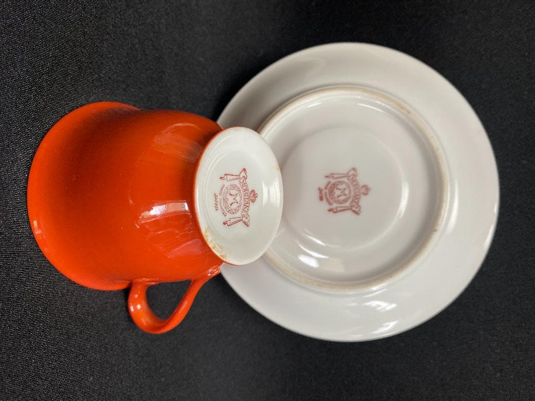 ☆オールドノリタケ 朱色チョコレートセット☆ 良好☆