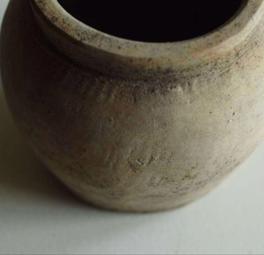 アンティーク 土もの 壺　骨董　古物 花器 オブジェ　古民家　モダン