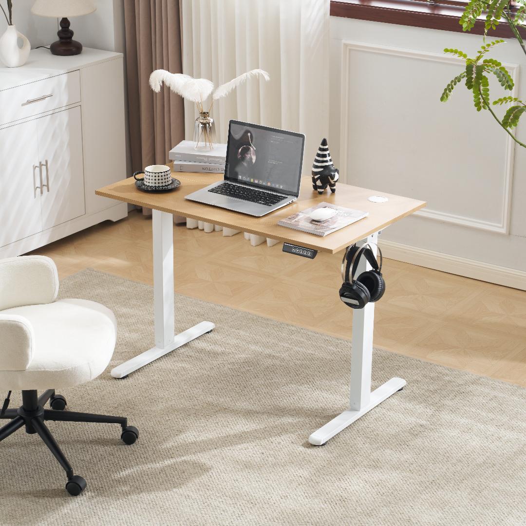 【ナチュラル】電動昇降デスク スタンディングデスク 幅100cm 昇降式テーブル