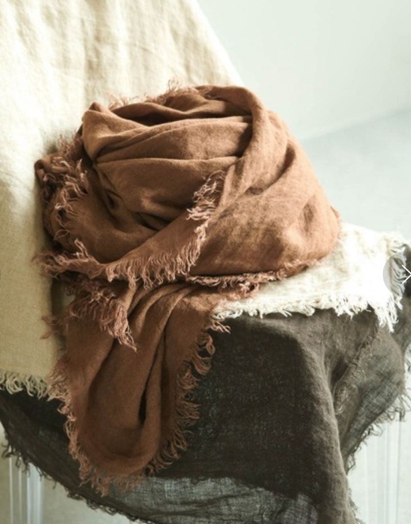 アソースメレ　ASAUCE MELER リネンフリンジストール