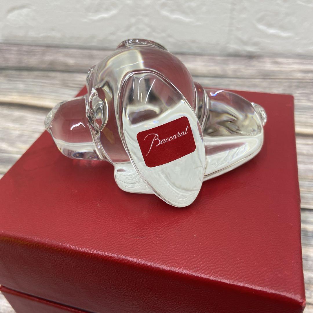 【美品】バカラ　お茶犬　伊藤園　犬　ドッグ　箱付き　クリスタルオブジェ