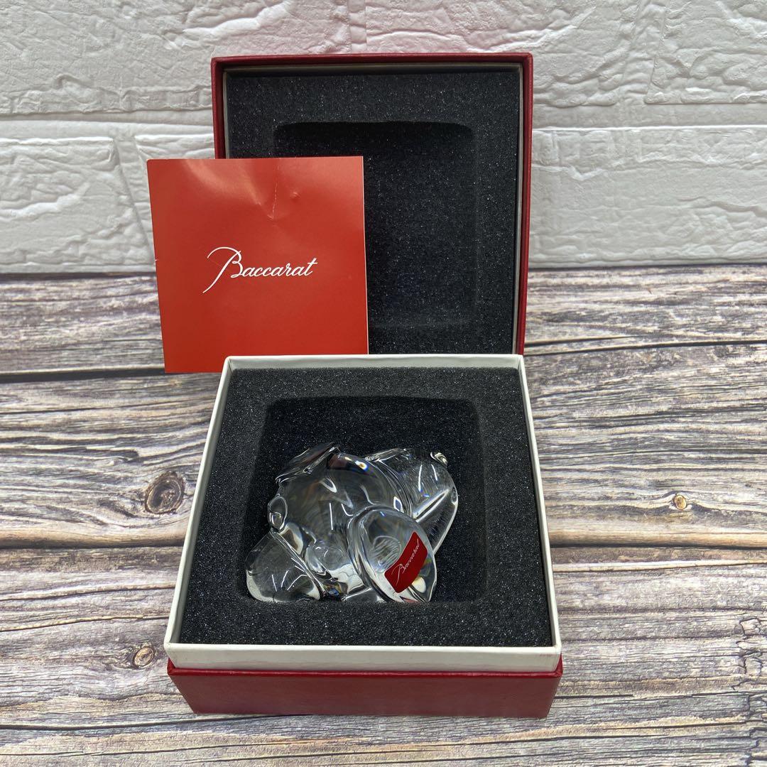 【美品】バカラ　お茶犬　伊藤園　犬　ドッグ　箱付き　クリスタルオブジェ