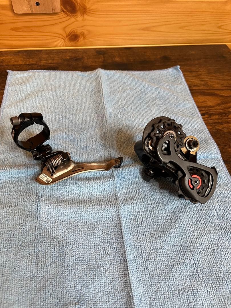 カンパニョーロ　スーパーレコード11速用クランク、前後ディレイラー、前後ブレーキ