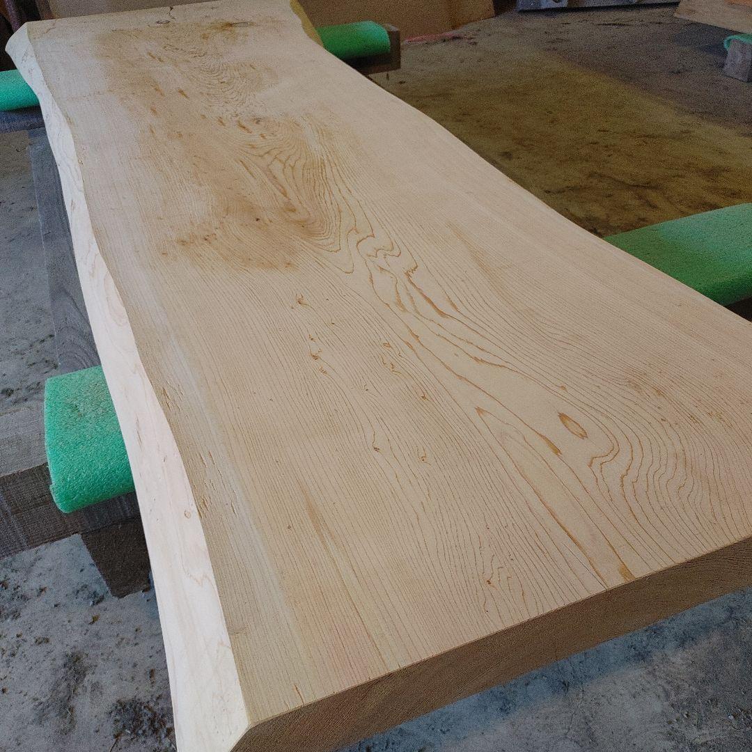 送料込み　ヒノキ　一枚板　無垢材天板テーブルカウンター DIY番号66