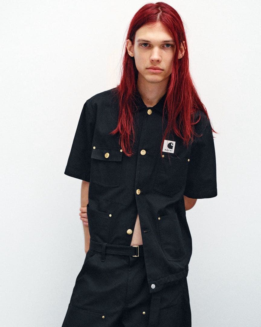 【26ss、サイズ2】sacai × carhartt Duck Shirt