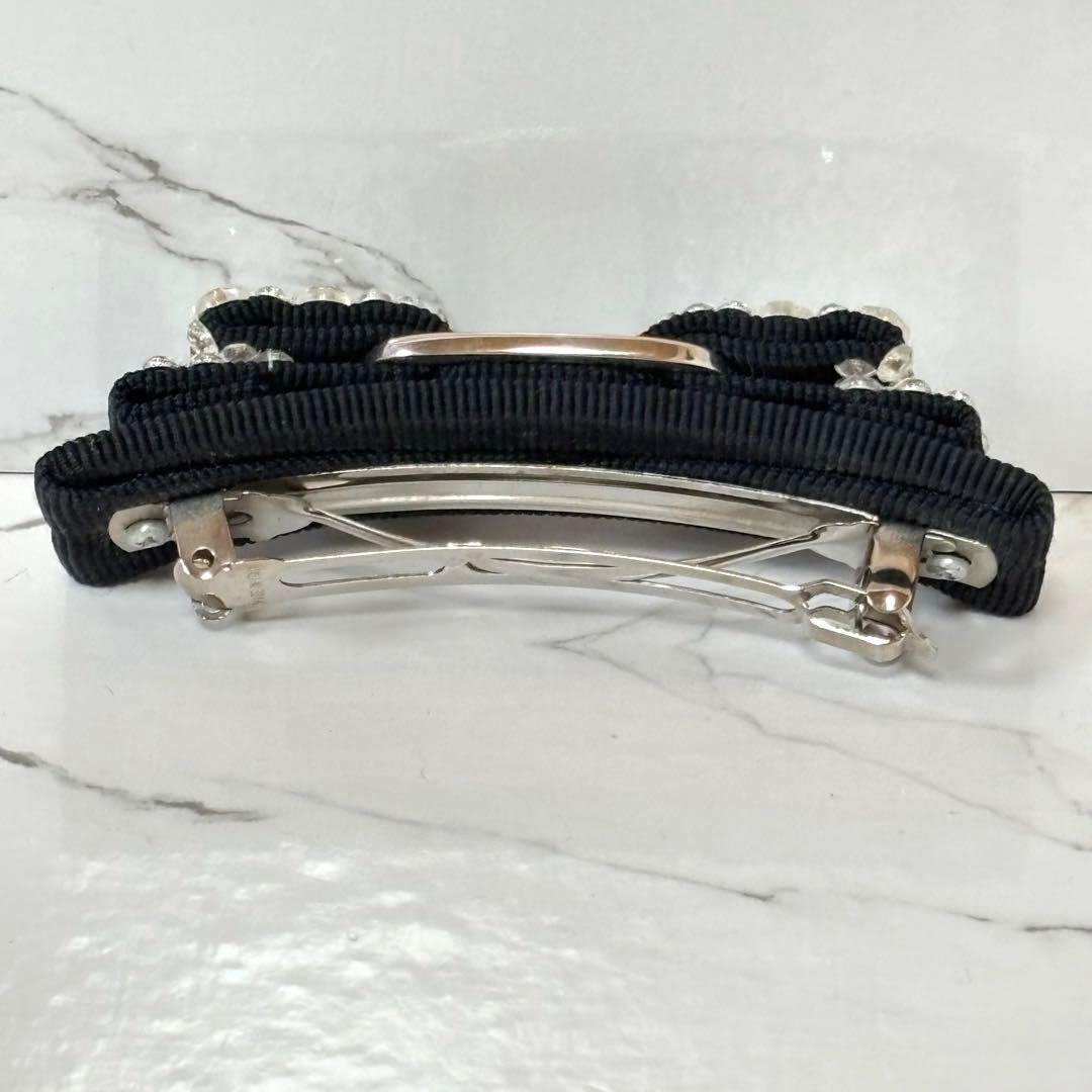 美品✨ サルヴァトーレフェラガモ ヘアバレッタ リボン ラインストーン付