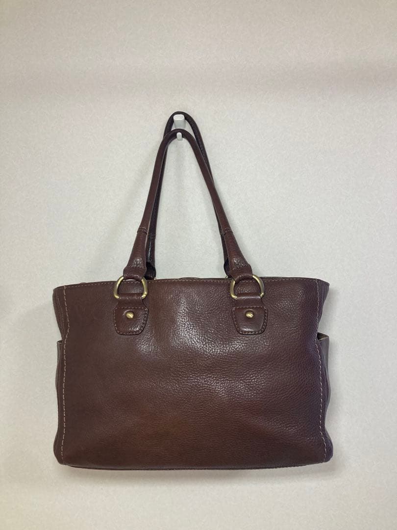 土屋鞄 トーンオイルヌメ ミディアムトートバッグ ダークブラウン