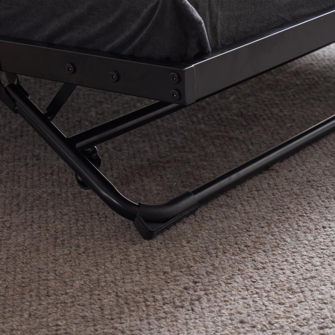 【マットレス付】 パイプベッド折りたたみベッド ベッド 下収納 耐荷重120kg