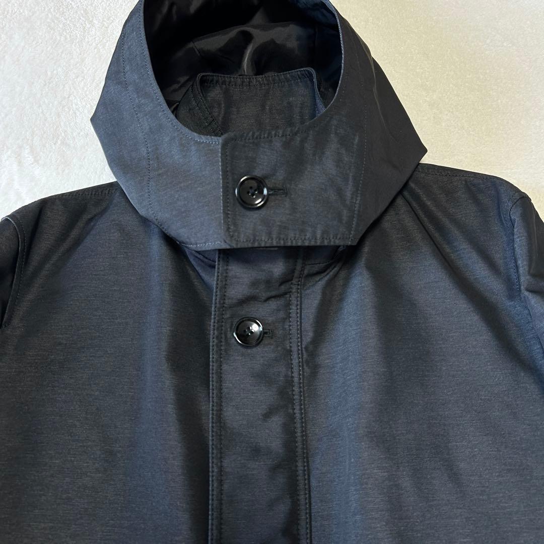 極美品 ダーバン スタンドカラー ダウンライナー ステンカラーコートLフード比翼