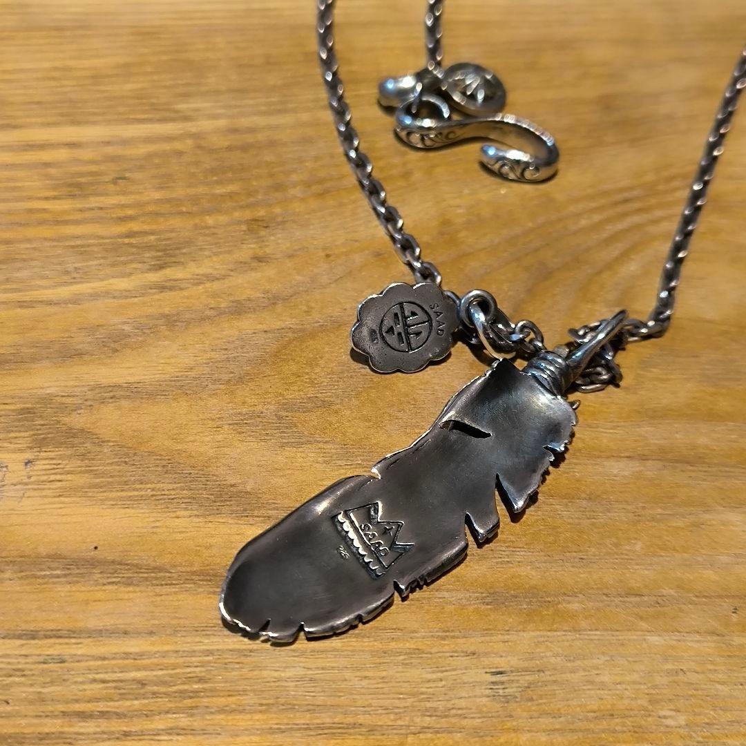 SAAD フェザー ネックレス ホイール ターコイズ 925 Silver