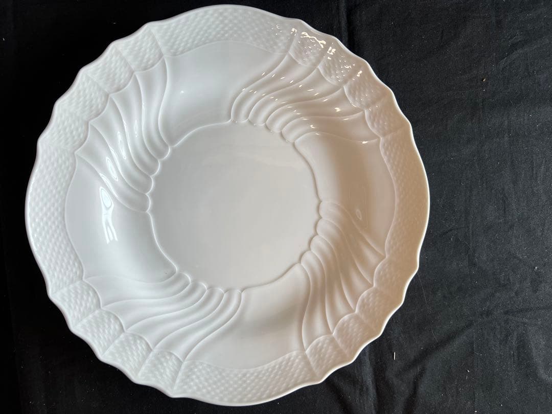 リチャードジノリ　ベッキオホワイト　ラウンドプラター　３種３枚