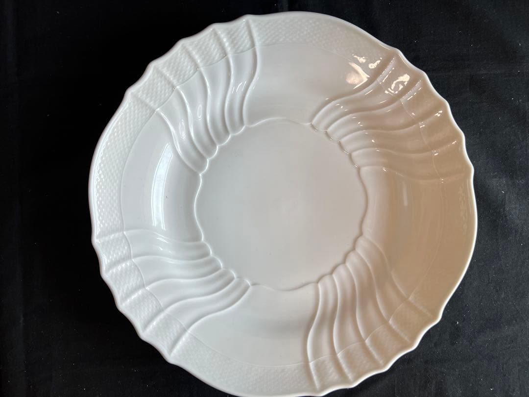 リチャードジノリ　ベッキオホワイト　ラウンドプラター　３種３枚