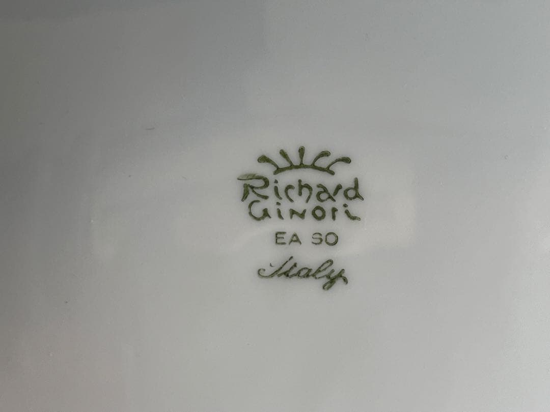 リチャードジノリ　ベッキオホワイト　ラウンドプラター　３種３枚