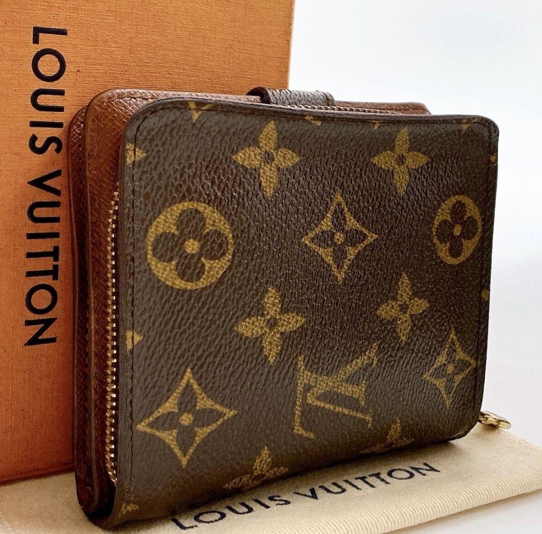 正規品 ルイヴィトン モノグラム コンパクトジップ 二つ折り財布