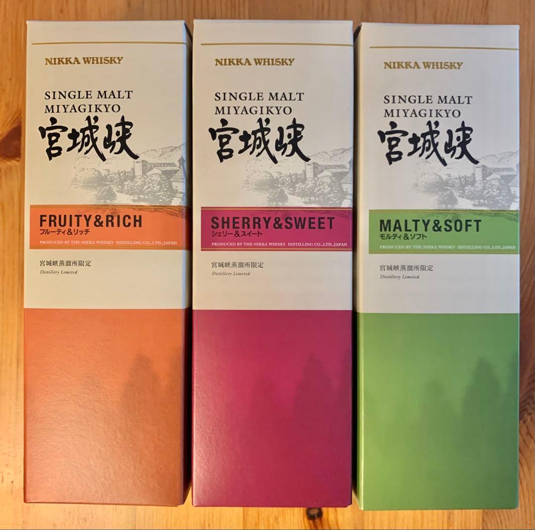 NIKKA WHISKY シングルモルト 宮城峡 180ml 3種セット