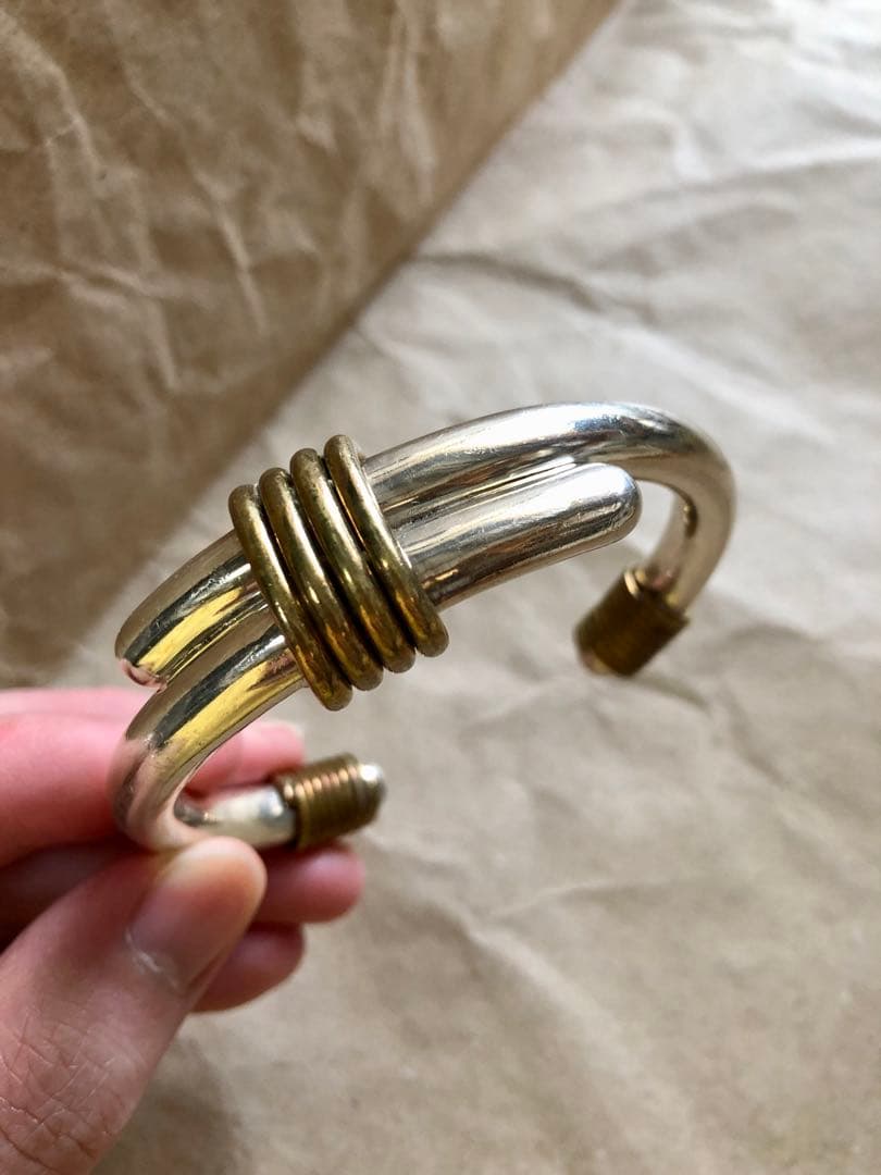 メキシコ製 925 & brass シルバーバングル