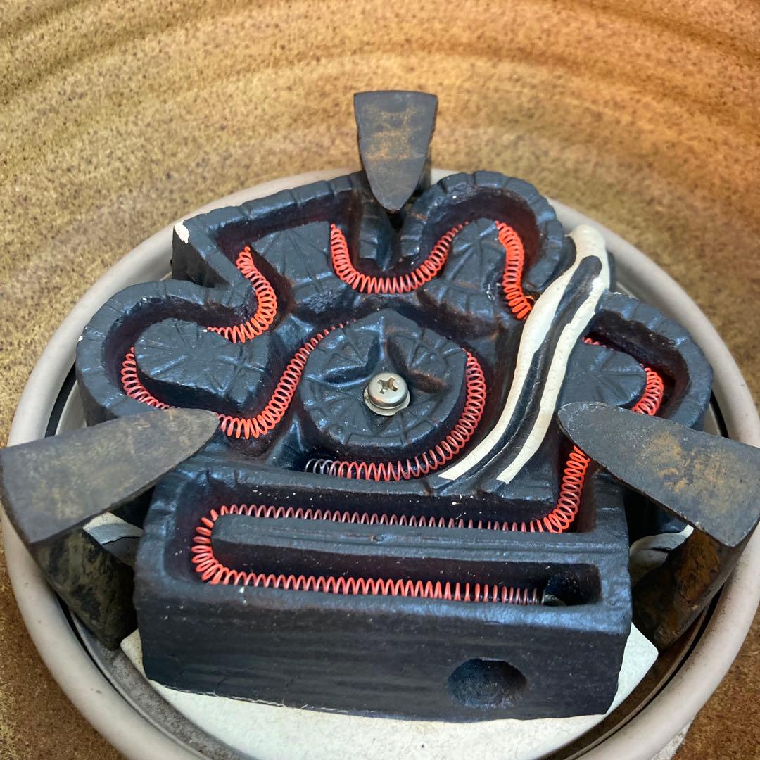 B325-35 野々田式　風炉型電熱器　100V-410W 伊羅保 茶道具