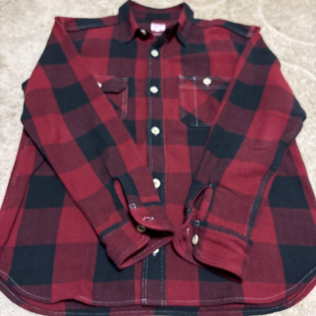 桃太郎ジーンズ　ヘビーネルシャツ　size42