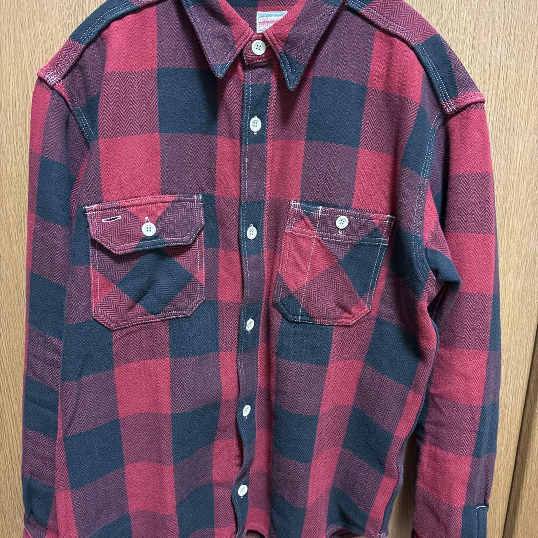 桃太郎ジーンズ　ヘビーネルシャツ　size42