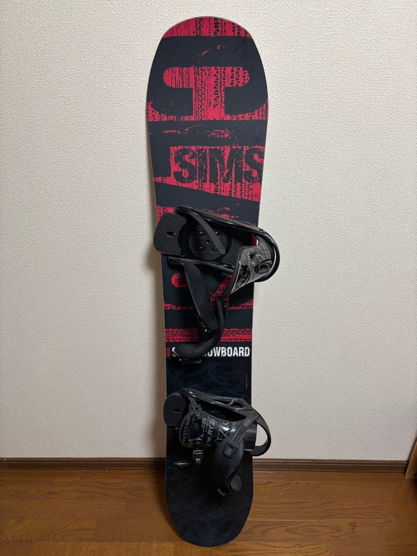 SIMSスノーボードビンディング付き　２点セット