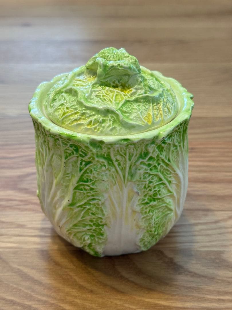 ヴィンテージ★白菜★レタス★陶器製★キャニスター★保存容器★オブジェ★小物入れ