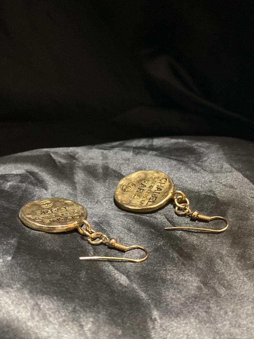 シャネル カンボン プレート ココマーク 31 フック ピアス  ゴールド