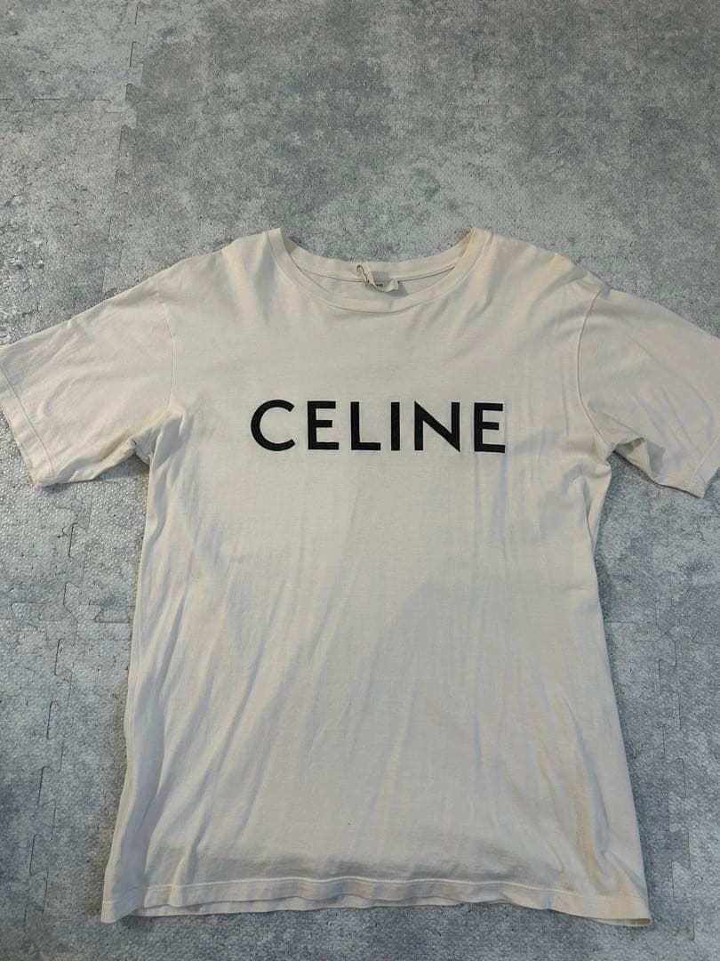 CELINE ホワイト Tシャツ