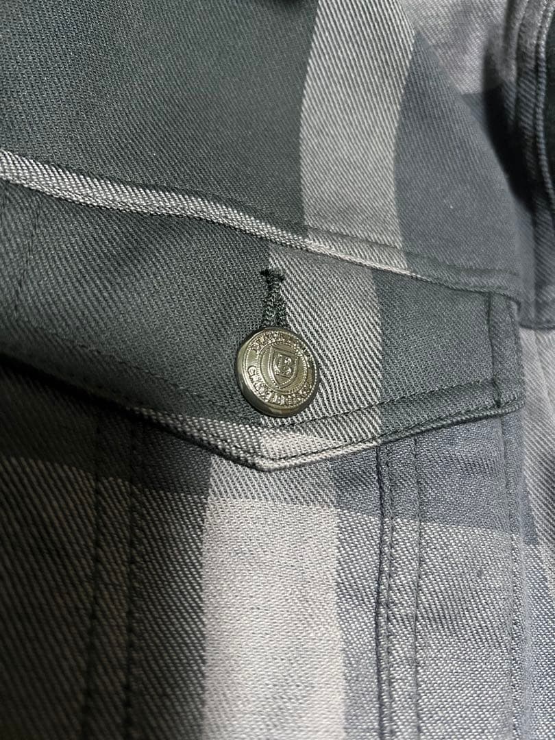 ブラックレーベル クレストブリッジ　チェックＷフェイスデニムジャケット LL