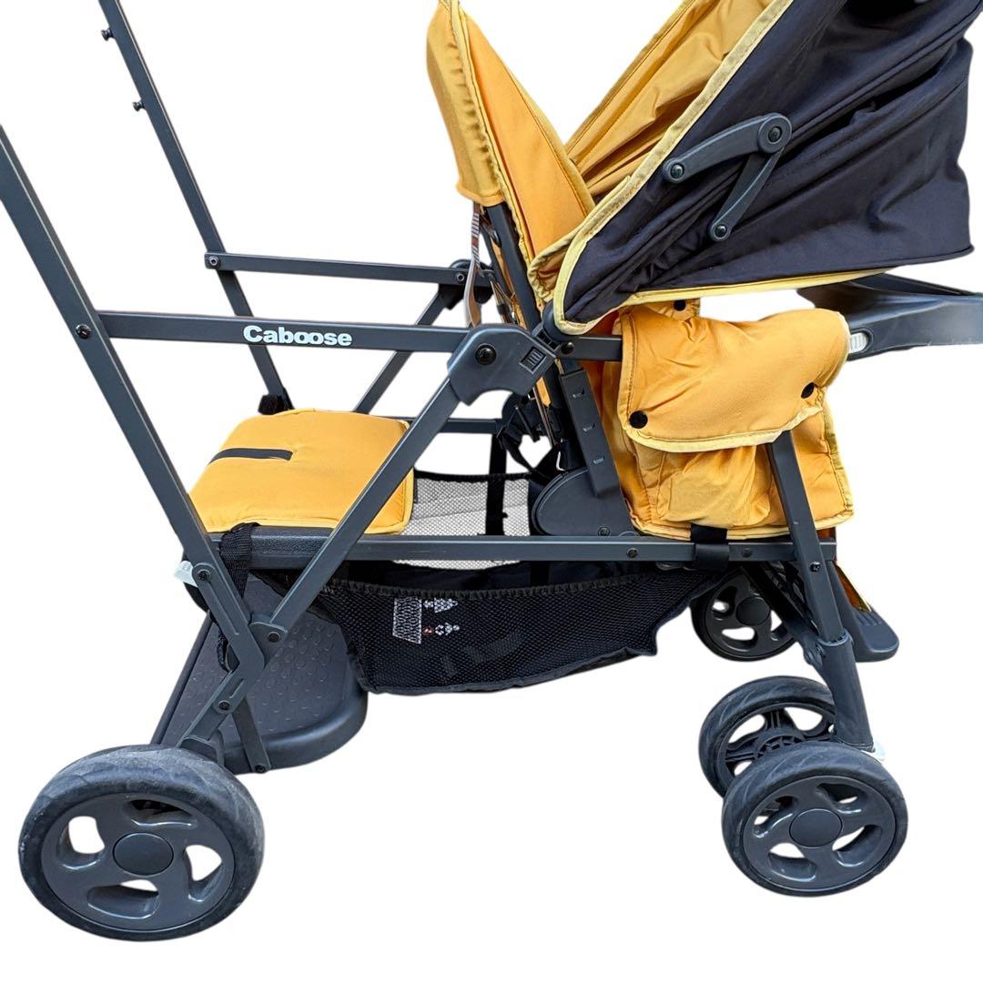 二人乗りベビーカー　ジュービー　カーブス　JOOVY イエロー　黄