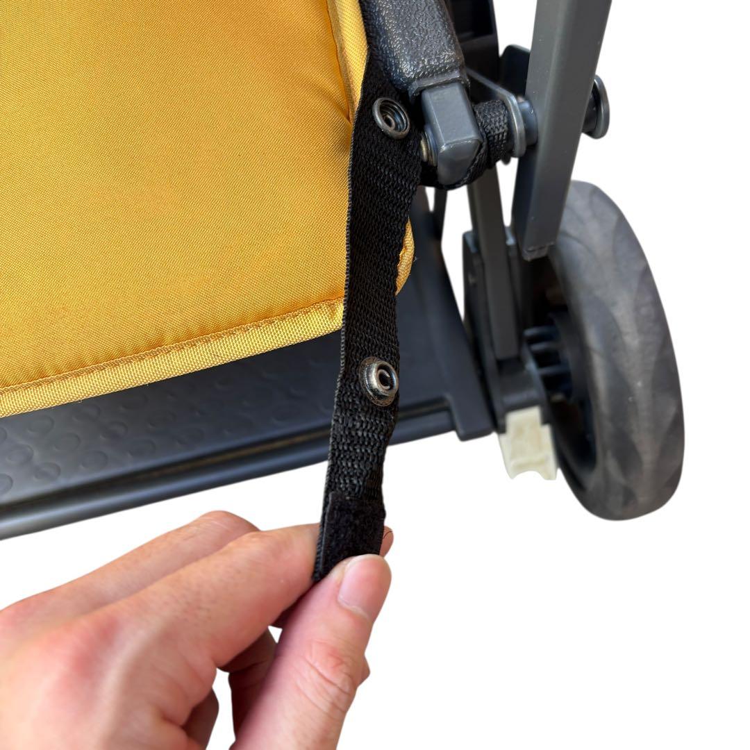 二人乗りベビーカー　ジュービー　カーブス　JOOVY イエロー　黄