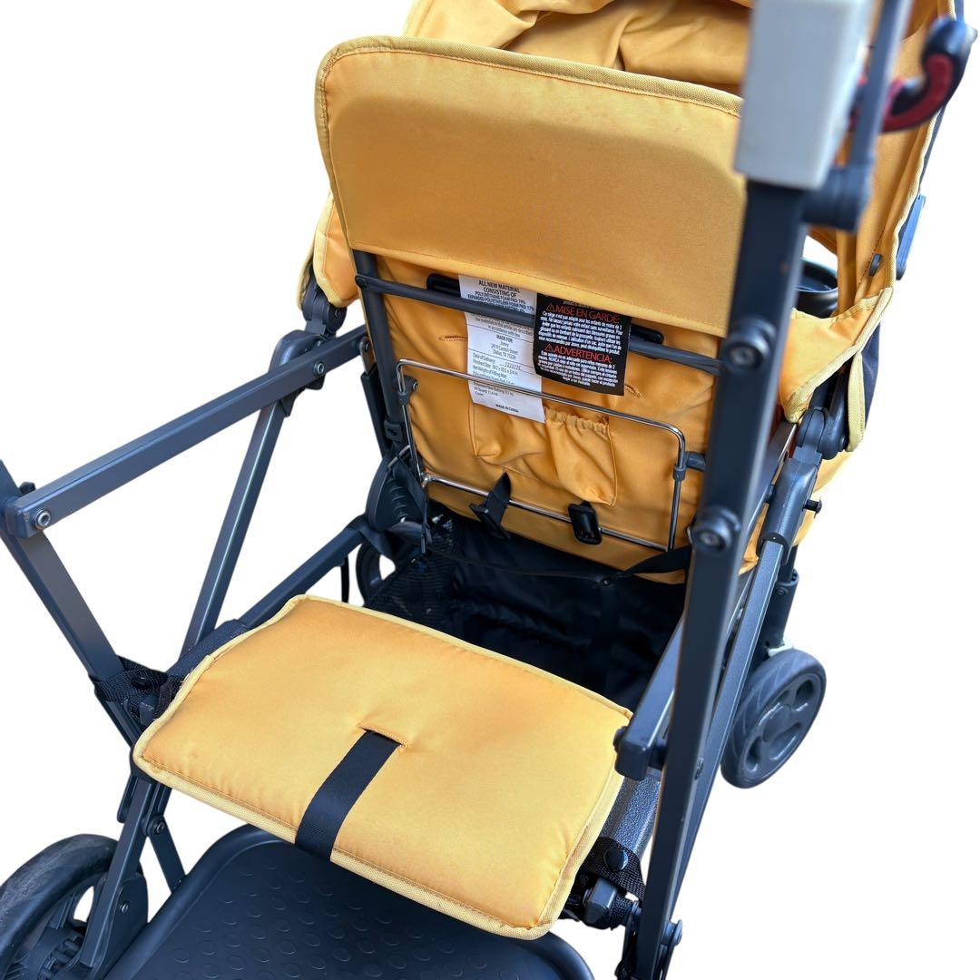 二人乗りベビーカー　ジュービー　カーブス　JOOVY イエロー　黄