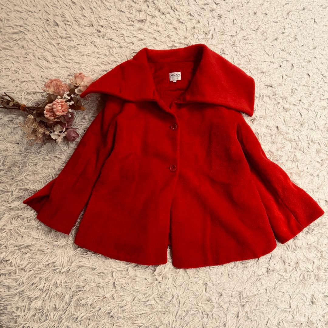 ARMANI COLLEZIONIイタリア製 最高級刺繍仕立て3way襟コート