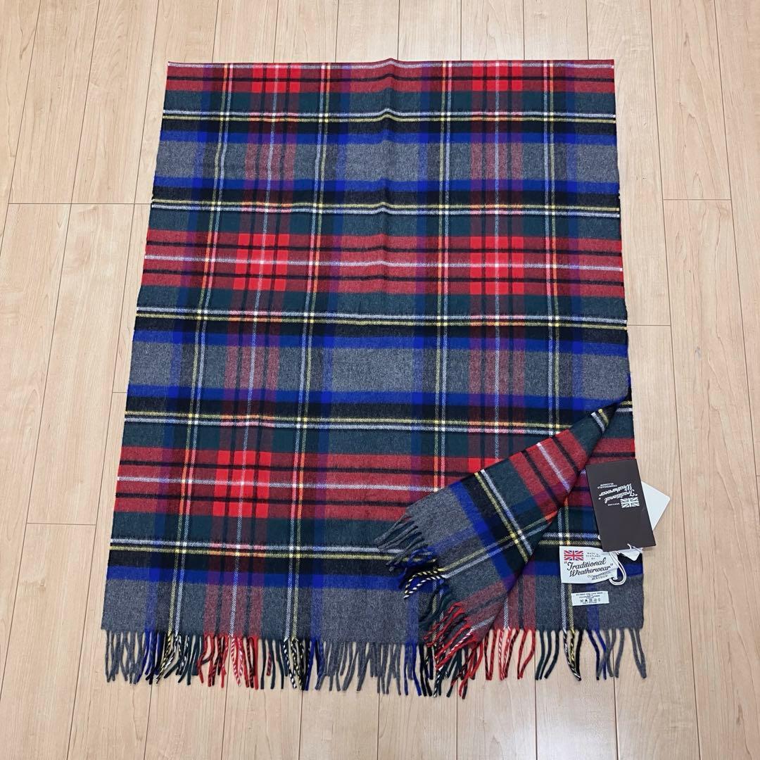 新品希少TWW◆大判カシミヤ混ストール3万グレースチュワート　検)ジョンストンズ