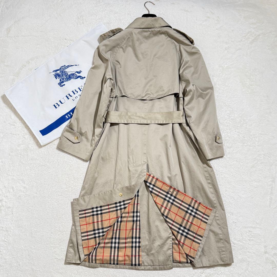 バーバリー　トレンチコート　ロング　ノバチェック　ヴィンテージ　男女兼用