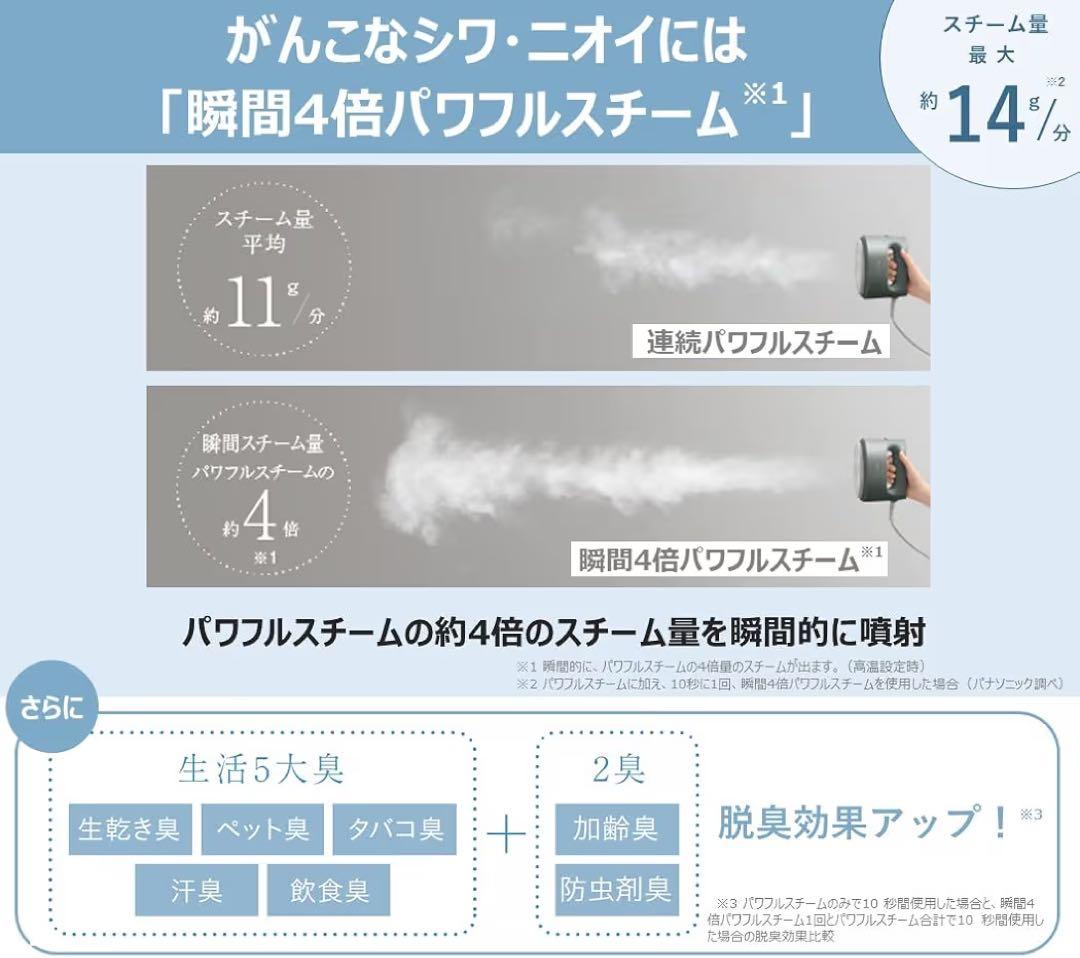 パナソニック 衣類スチーマー NI-FS780-C パワフルスチーム 家電